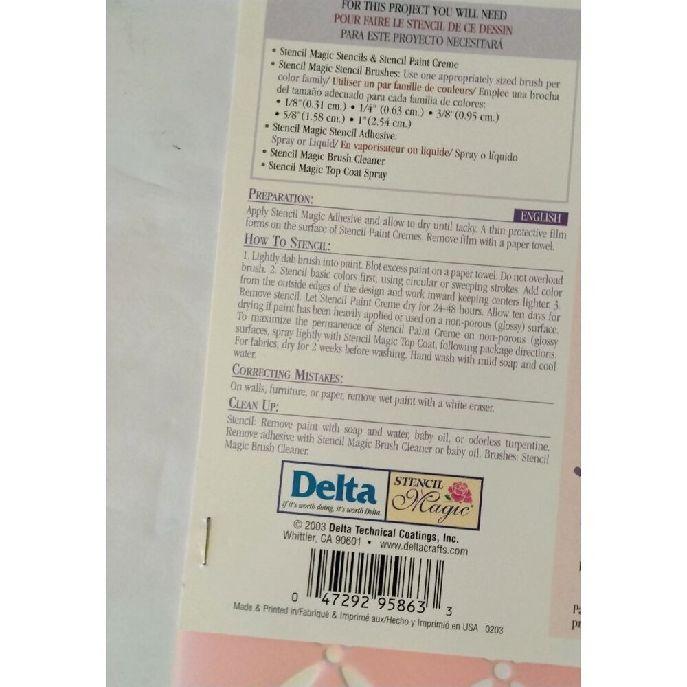 Delta Stencil Magic One Step Background Quilted Crafting - Picture 6 of 9